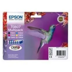 Epson Multipack T0807 Contenente N.6 Cartucce Inchiostro Nero Ciano Magenta Giallo Cianochiaro Chiaro C13T08074021 - immagine 1