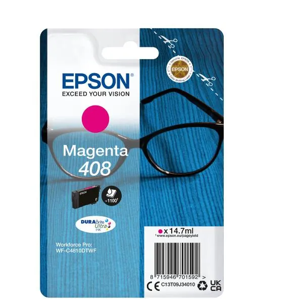 Epson Singlepack Magenta 408 Durabrite Ultra Ink C13T09J34010 - immagine 1