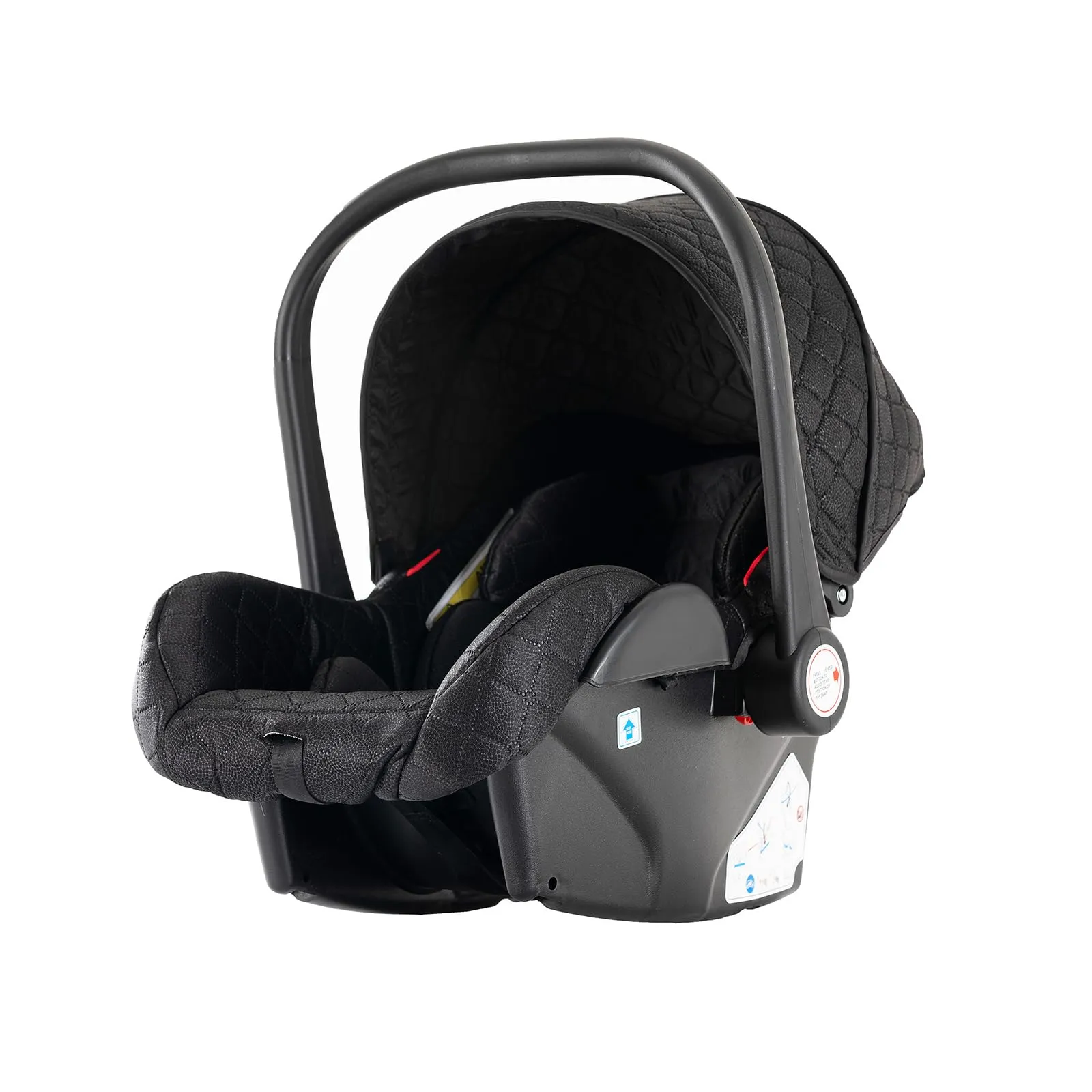 Reenborn Passeggino Trio, Passeggino 3 in 1 con Due Modi Reversibili Spingere, Trio Neonati con Telaio Alluminio Paesaggistico Alto, Design Pieghevole in Un Clic (V9 Black) - immagine 7