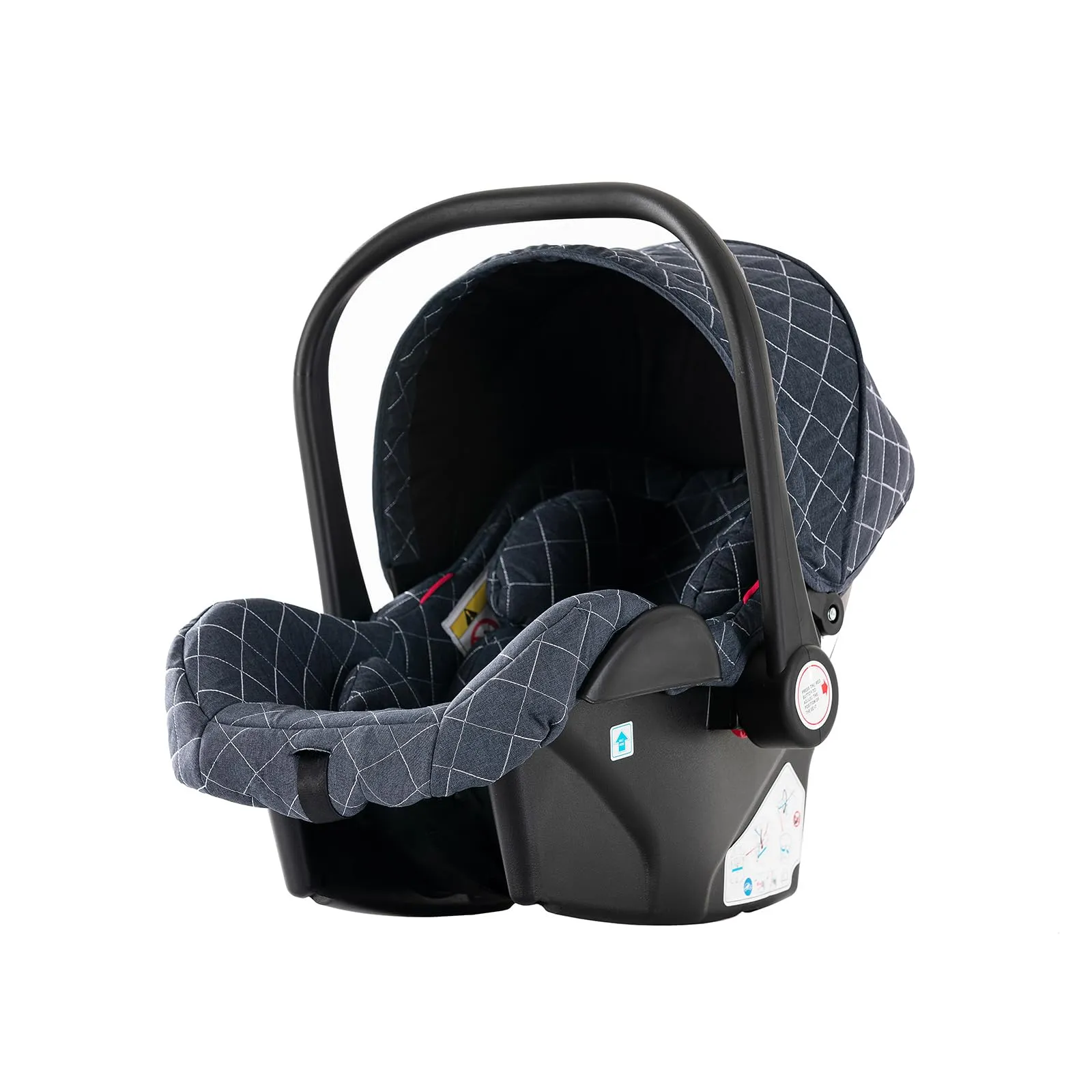 Reenborn Passeggino Trio, Passeggino 3 in 1 con Due Modi Reversibili Spingere, Trio con Telaio Alluminio Paesaggistico Alto, Tris Passeggini Neonati con Design Pieghevole in Un Clic (V9 Blue) - immagine 7