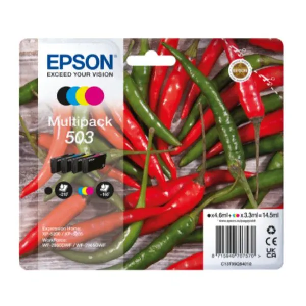 Epson Cartucce Peperoncino Multipack 4-colours 503XL Ink C13T09R64020 - immagine 1
