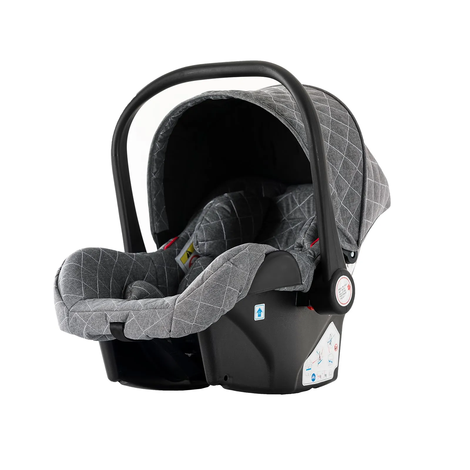 Reenborn Passeggino Trio, Passeggino 3 in 1 con Due Modi Reversibili Spingere, Trio Neonati con Telaio Alluminio Paesaggistico Alto, Design Pieghevole in Un Clic (V9 Grey) - immagine 7
