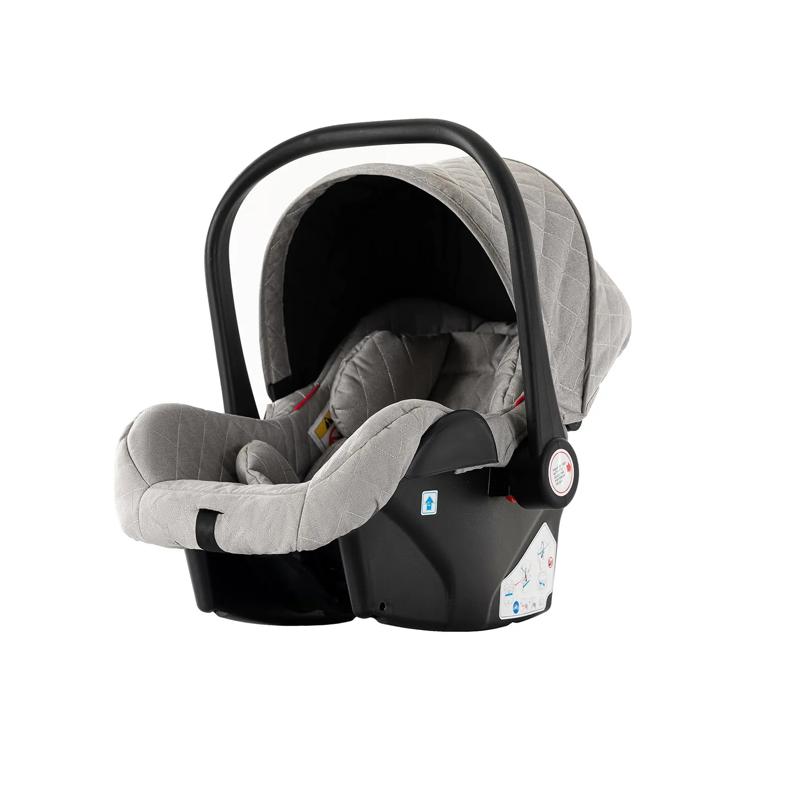 Reenborn Passeggino Trio, Passeggino 3 in 1 con Due Modi Reversibili Spingere, Trio con Telaio Alluminio Paesaggistico Alto, Tris Passeggini Neonati Design Pieghevole in Un Clic (V9 Light Grey) - immagine 7