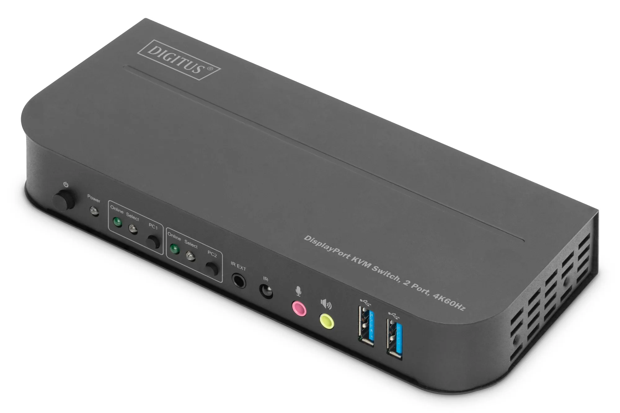 Switch Kvm Digitus 2 Porte 4K60Hz 2 X Dp In 1 X Dp/Hdmi Out - immagine 1