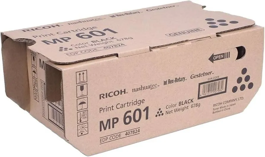 ORIGINALE Ricoh toner nero 407824 MP601BK 25000 pagine - immagine 1
