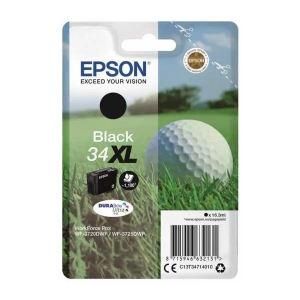 Epson Singlepack Black 34XL Durabrite Ultra Ink C13T34714020 - immagine 1