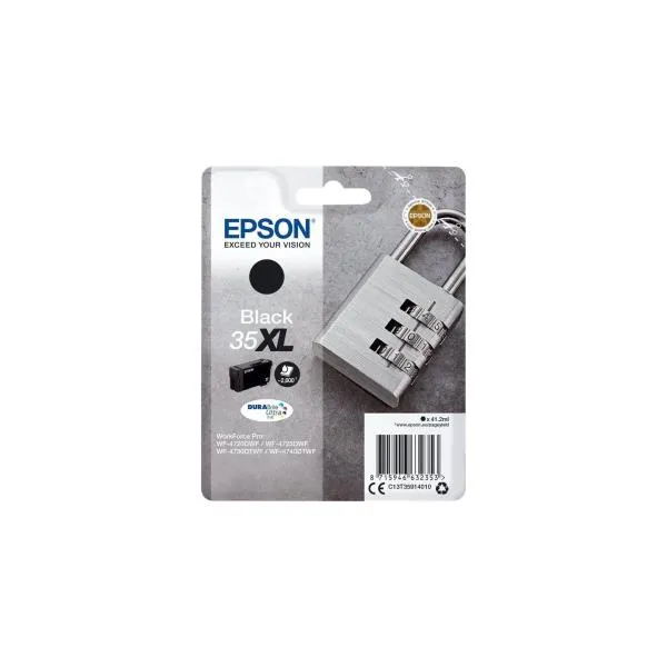 Epson Materiale Di Consumo Cartucce Inchiostro Durabrite Ultra 35XL Lucchetto Confezione Singola 1 X 41 2 Ml Nero Xl Rf Am C13T35914020 - immagine 1