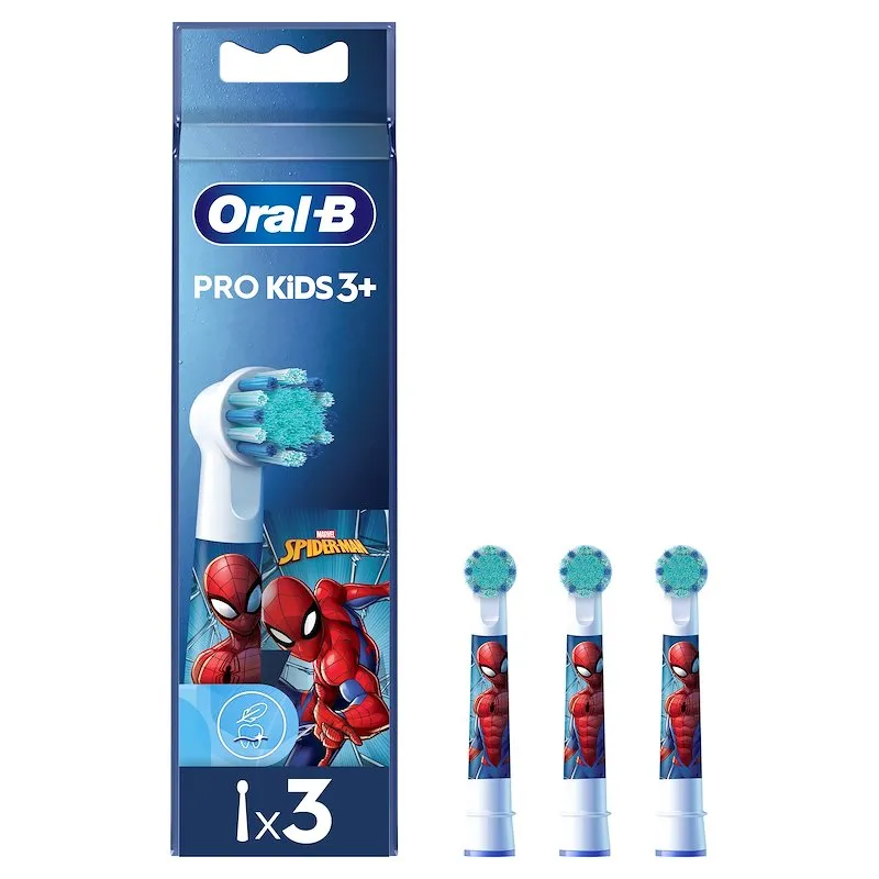 Oral B Testine Di Ricambio Pro Kids X3 Spiderman - immagine 1