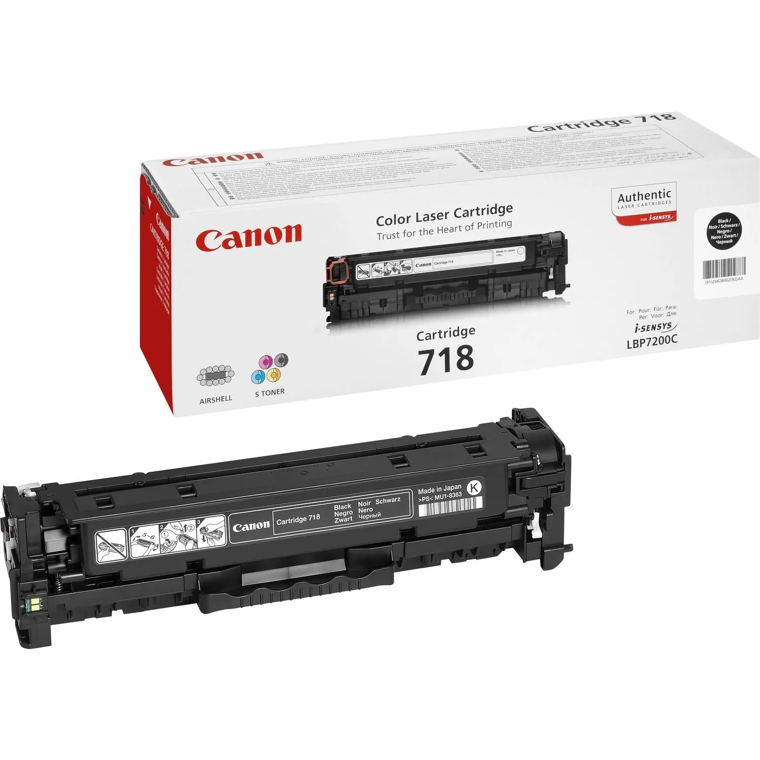 Canon Toner Nero 718 Lpb7200 Laser 2661B002 - immagine 1