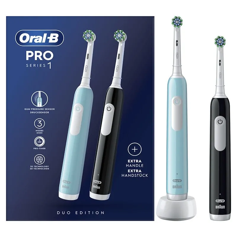Oral-B Spazzolino Elettrico 2Pz Pro Series 1 Blu/ Nero - immagine 1