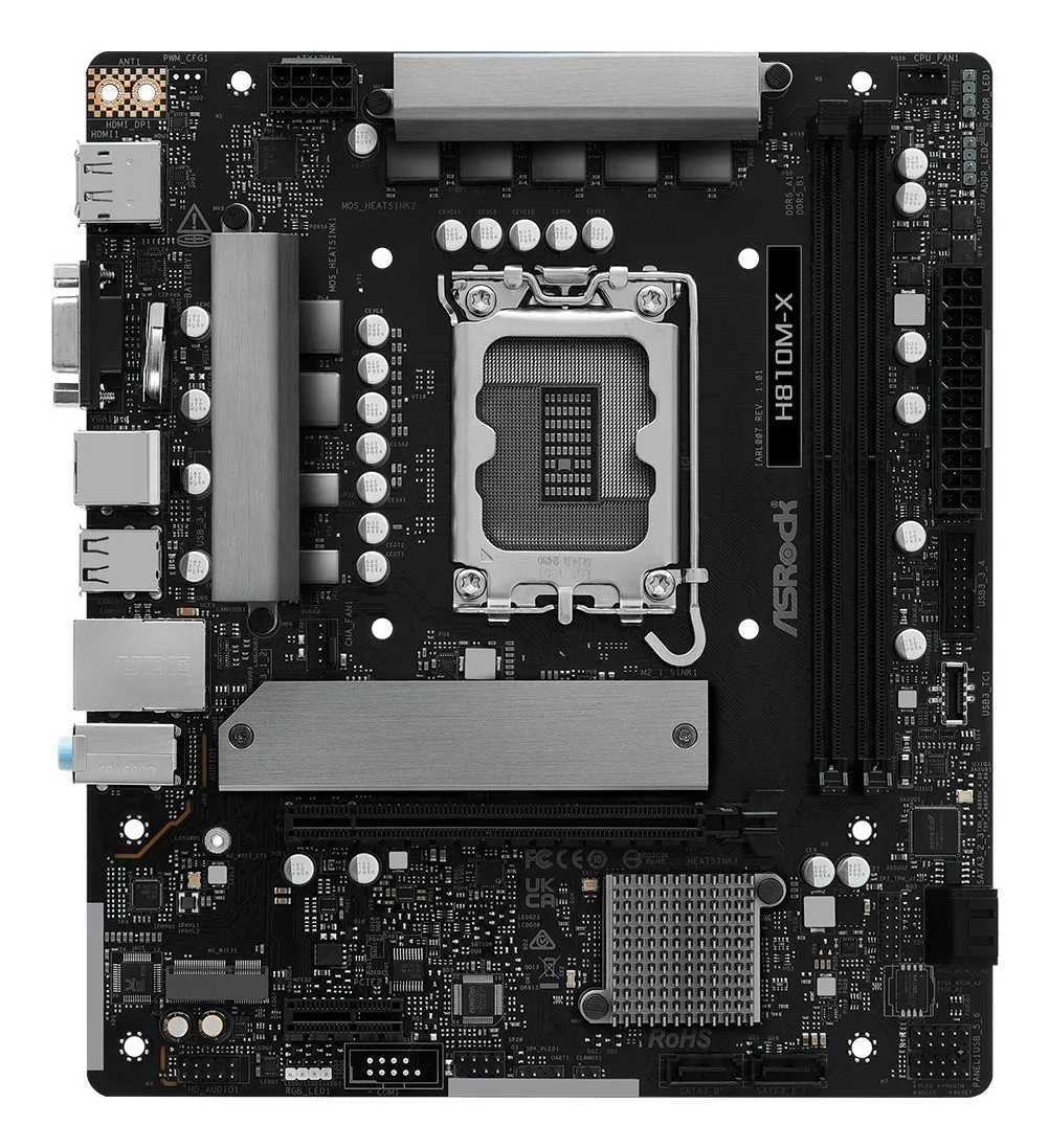 Mb Asrock H810M-X Ddr5 St1851 - immagine 1