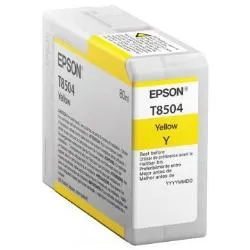 Epson Materiale Di Consumo Cartucce Inchiostro Ultrachrome HD T8504 Confezione Singola 1 X 80 0 Ml Giallo C13T850400 - immagine 1