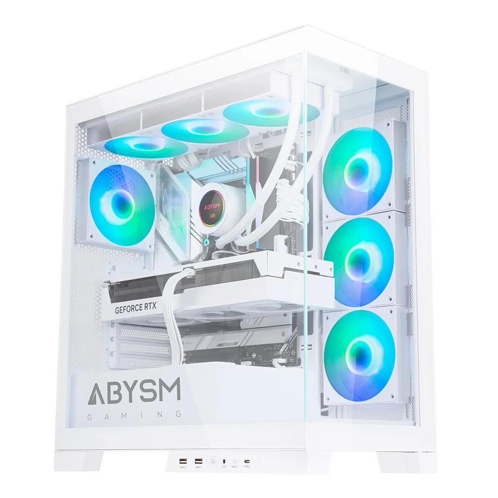 ABYSM Danube Sava H500 White Desktop Trasparente Bianco - immagine 1