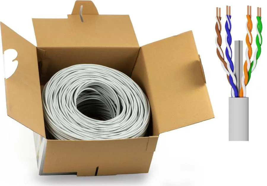 Bobina Rete Utp Cat.6 305Mt Cca Awg23 Lsoh Classe Cpr Eca - immagine 1