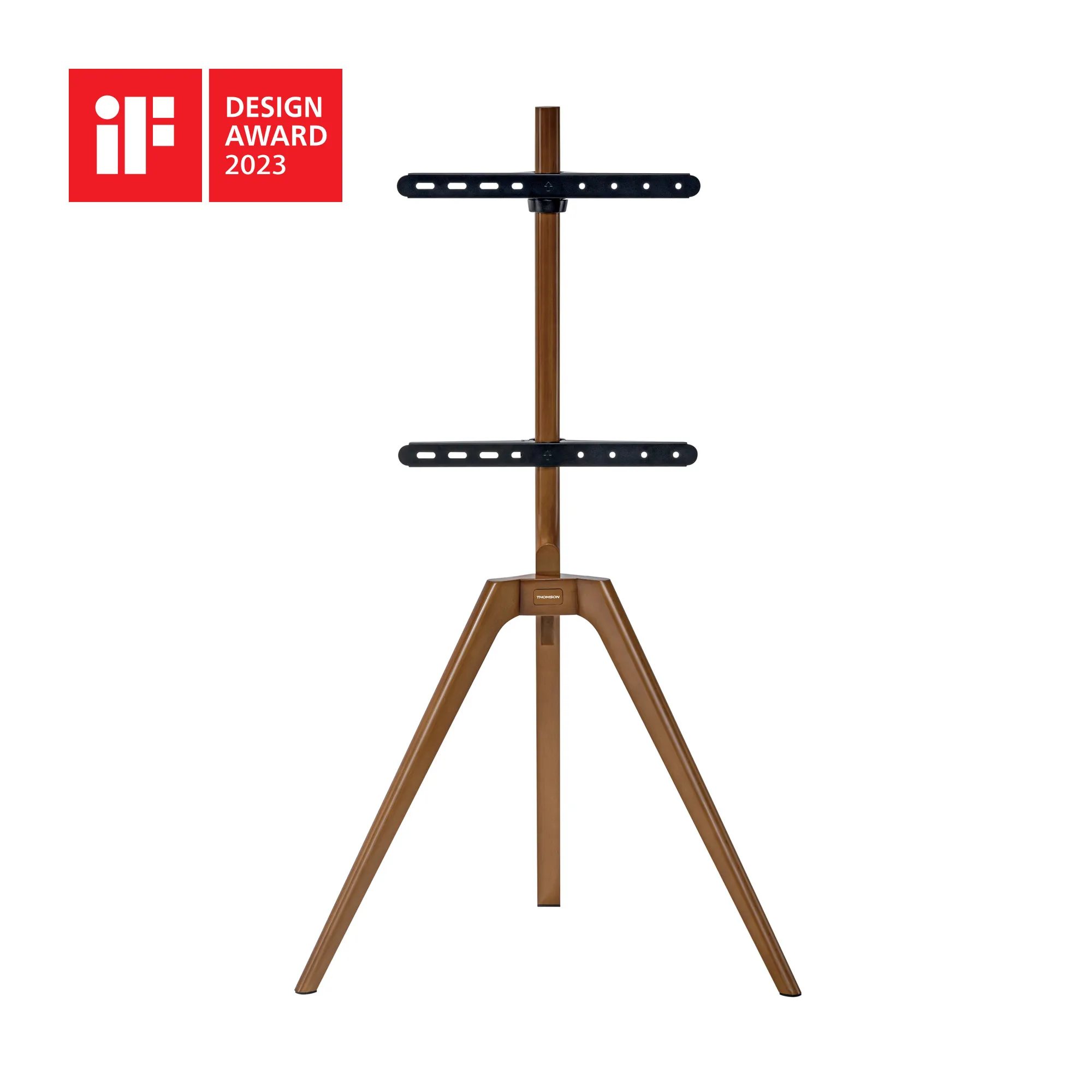 Staffa Pavimento Per Tv 45-65 Load 40Kg 400X400 Legno Design - immagine 1
