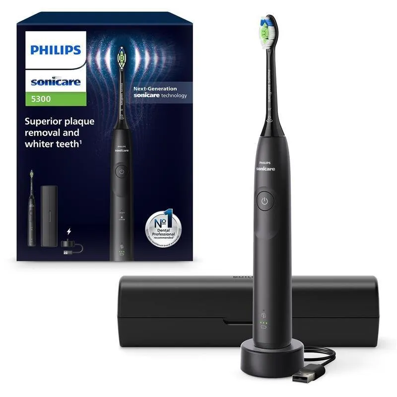 Philips Spazzolino Elettrico Sonicare 5300 HX7101/02 Nero - immagine 1