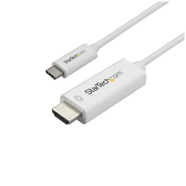 Startech Cavo Hdmi A Usb-C Da 1m - Cavetto USB 3.1 Tipo C 4k 60Hz Bianco (CDP2HD1MWNL) CDP2HD1MWNL - immagine 1
