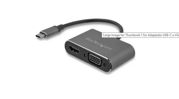Startech Adattatore Usb-C A Vga + Hdmi 2 In 1 - 4K 30Hz Grigio Siderale Convertitore USB Tipo C Con Cavo Integrato Da 15cm CDP2HDVGA - immagine 1