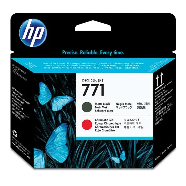 Hp Testina Di Stampa Chromatic Designjet 771 Nero Opaco E Rosso CE017A - immagine 1