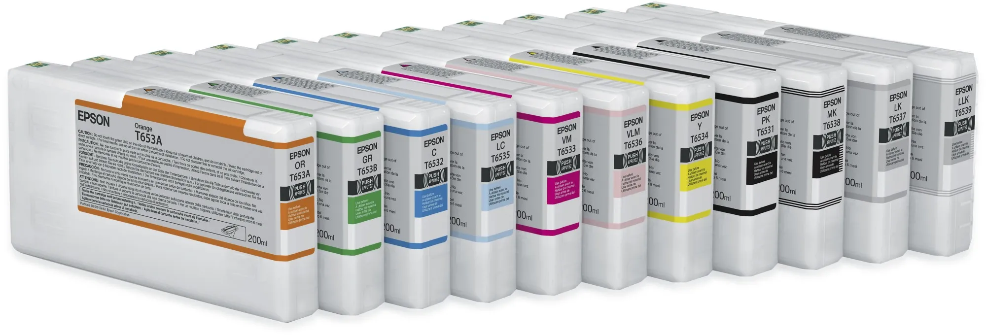 ORIGINALE Epson Cartuccia d'inchiostro lightblack C13T653700 T6537 200ml - immagine 1