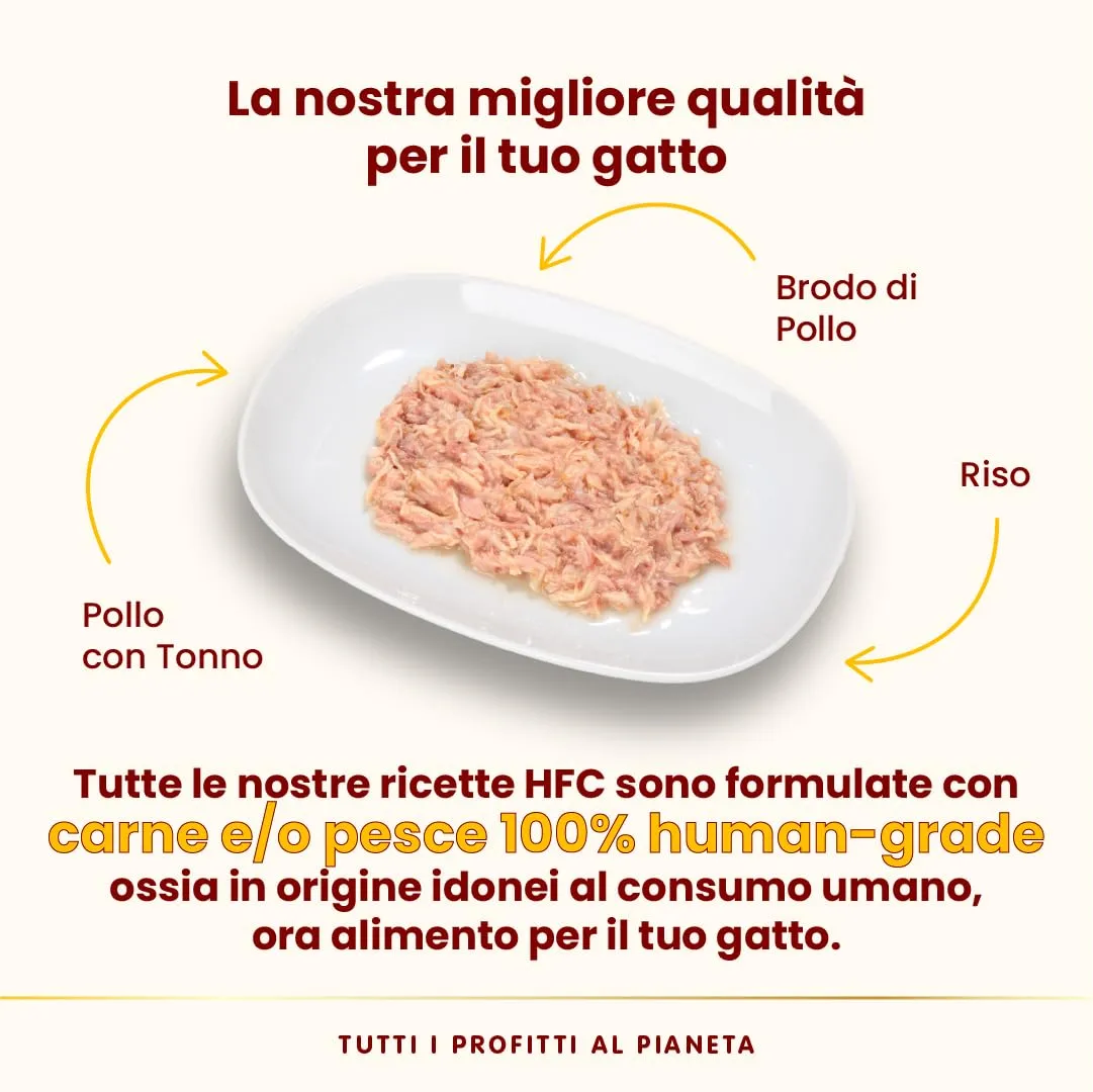 Almo Nature HFC Functional Sterilised - Alimento Umido per Gatti Adulti - Pollo con Tonno - Qualità Human Grade, Senza Glutine - 50g, Confezione da 24 - immagine 3