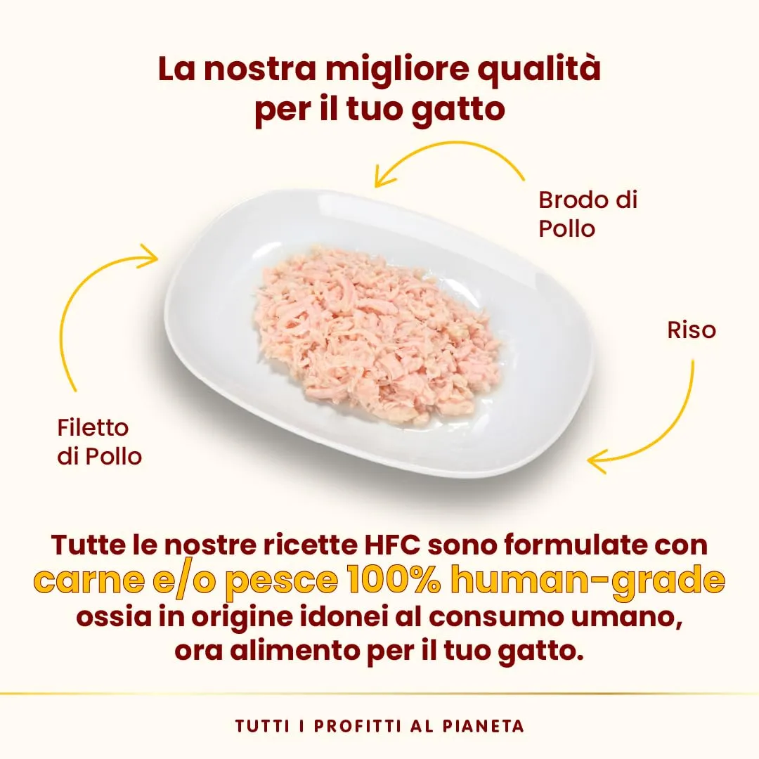 Almo Nature HFC Functional Sterilised - Alimento Umido per Gatti Adulti - Filetto di Pollo - Qualità Human Grade, Senza Glutine, Monoproteico - 50g, Confezione da 24 - immagine 3