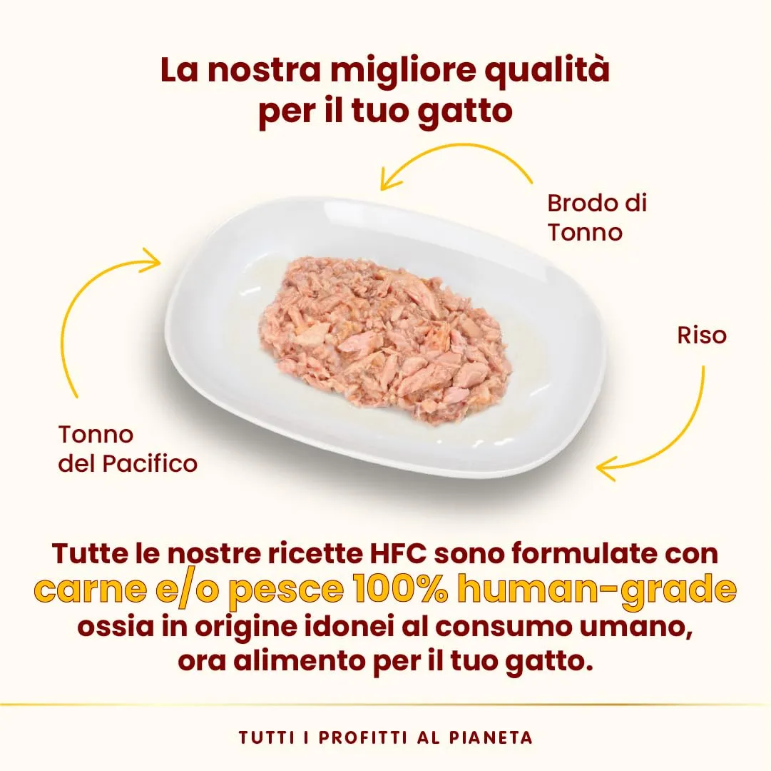 Almo Nature HFC Functional Sterilised - Alimento Umido per Gatti Adulti - Tonno del Pacifico - Qualità Human Grade, Senza Glutine, Monoproteico - 50g, Confezione da 24 - immagine 3