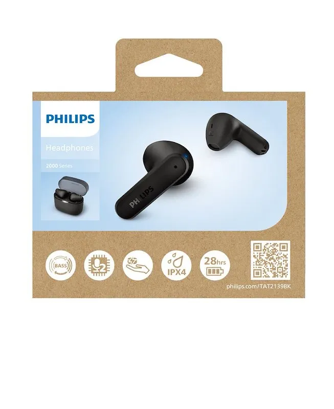 Philips Auricolari In-Ear Bliuetooth TAT2139BK/00 Black - immagine 1