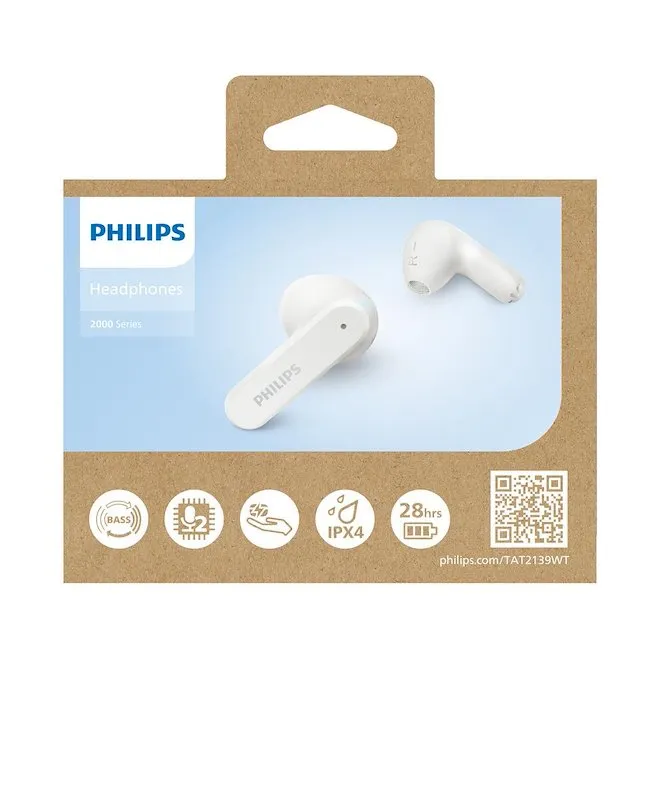 Philips Auricolari In-Ear Bliuetooth TAT2139WT/00 White - immagine 1