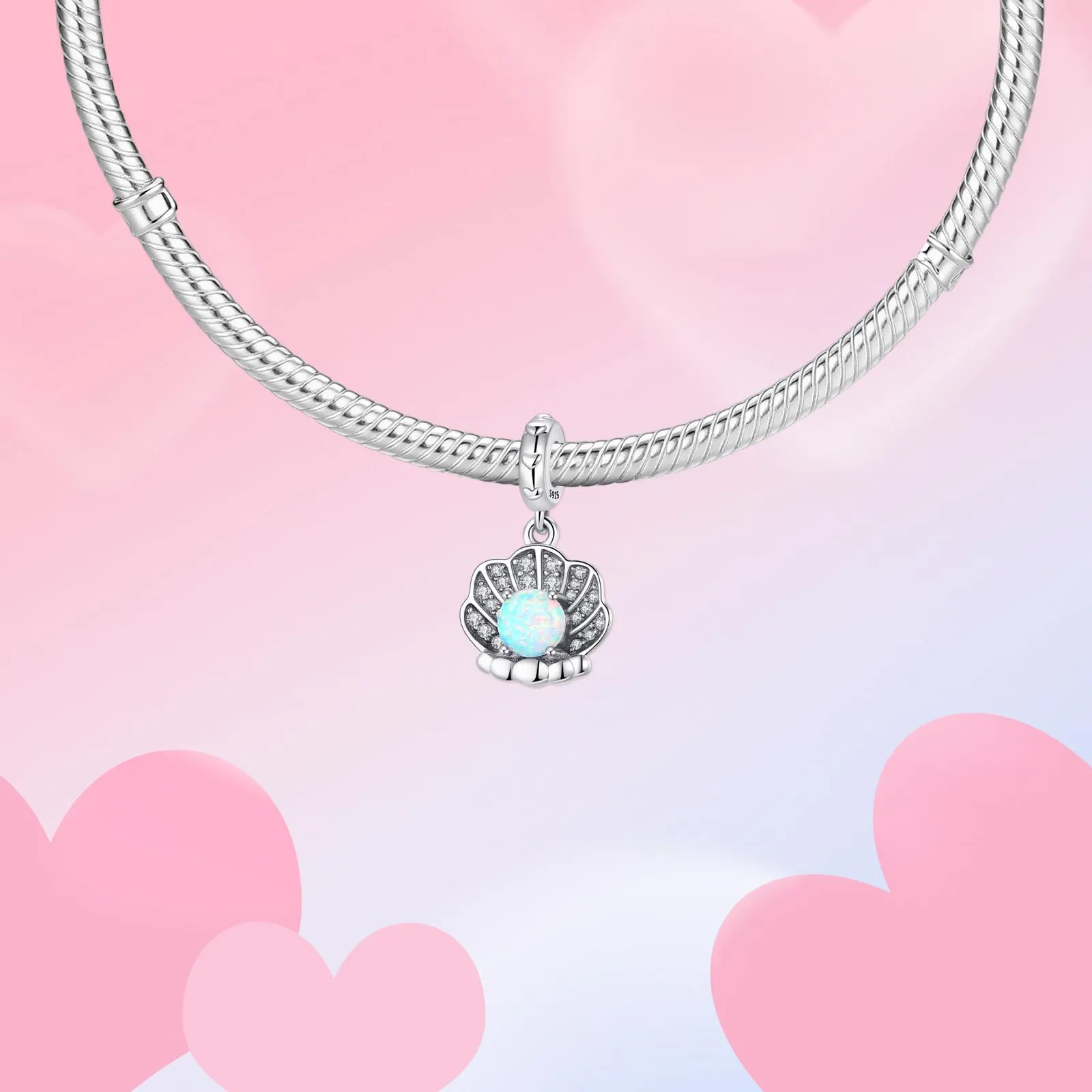 XWN Ciondolo Argento Sterling 925 con Cubic Zirconia Pendenti per Pandora Braccialetti, Compatibile con Braccialetti e Collane europei, perfetto Regali per Moglie e Ragazze - immagine 5