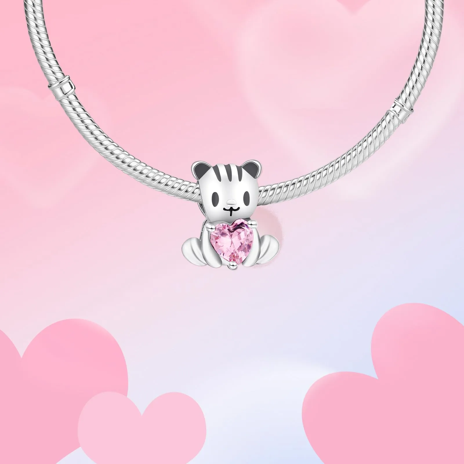 XWN Ciondolo Argento Sterling 925 con Cubic Zirconia Pendenti per Pandora Braccialetti, Compatibile con Braccialetti e Collane europei, perfetto Regali per Moglie e Ragazze - immagine 5