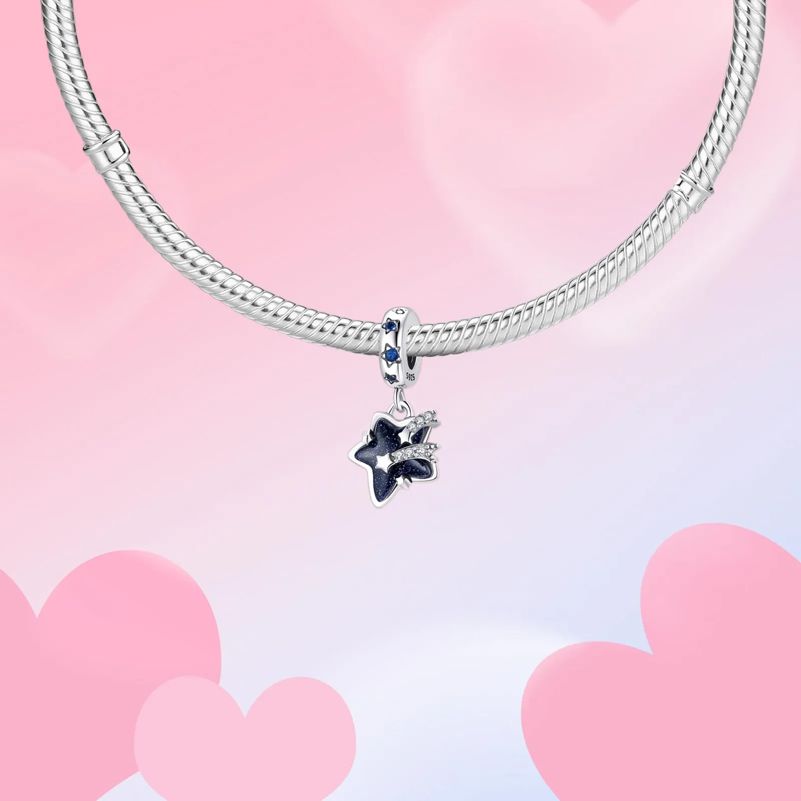 XWN Ciondolo Argento Sterling 925 con Cubic Zirconia Pendenti per Pandora Braccialetti, Compatibile con Braccialetti e Collane europei, perfetto Regali per Moglie e Ragazze - immagine 5