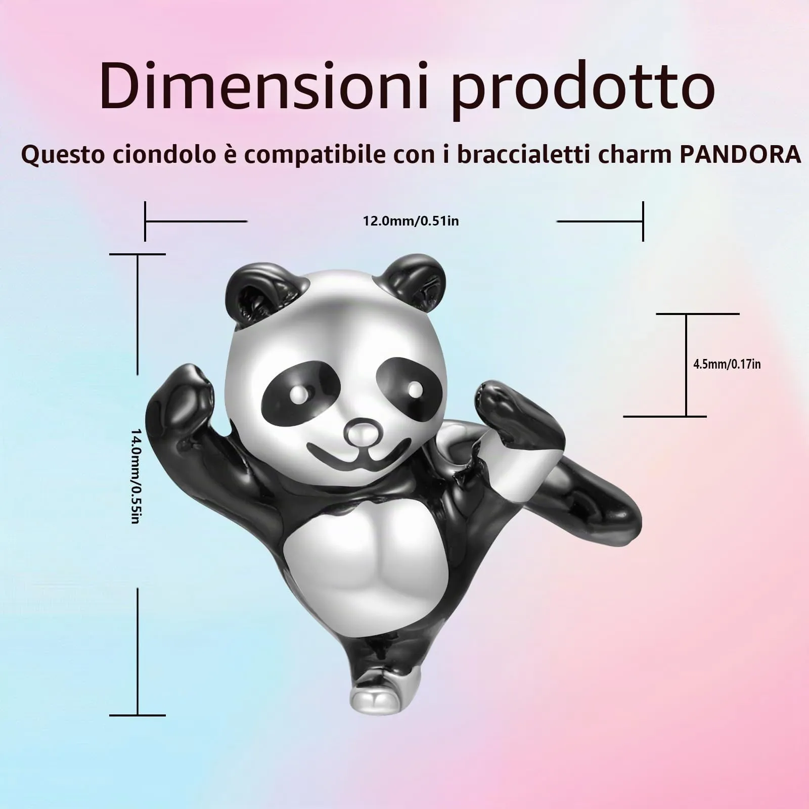 XWN Ciondolo Argento Sterling 925 con Cubic Zirconia Pendenti per Pandora Braccialetti, Compatibile con Braccialetti e Collane europei, perfetto Regali per Moglie e Ragazze - immagine 2