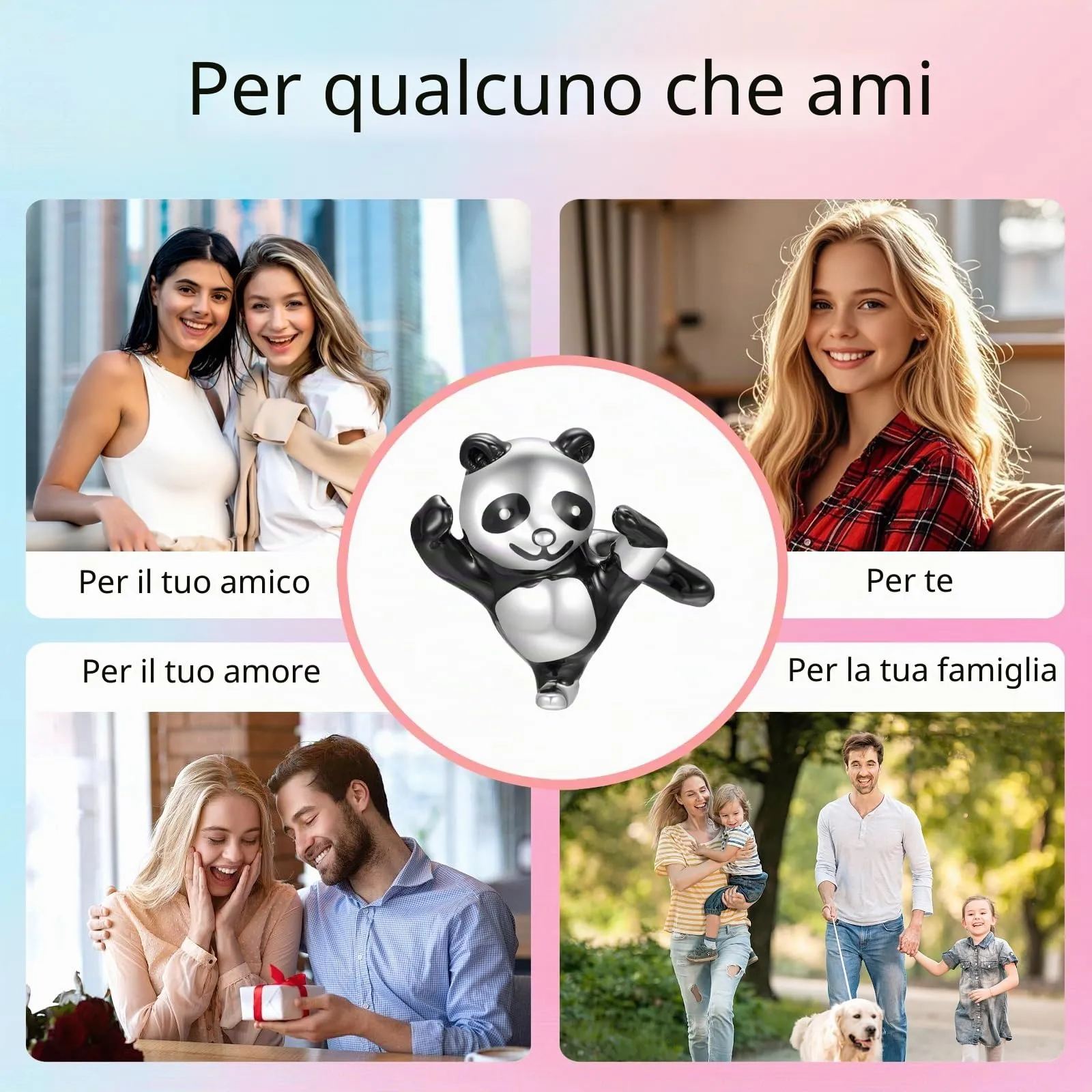 XWN Ciondolo Argento Sterling 925 con Cubic Zirconia Pendenti per Pandora Braccialetti, Compatibile con Braccialetti e Collane europei, perfetto Regali per Moglie e Ragazze - immagine 7