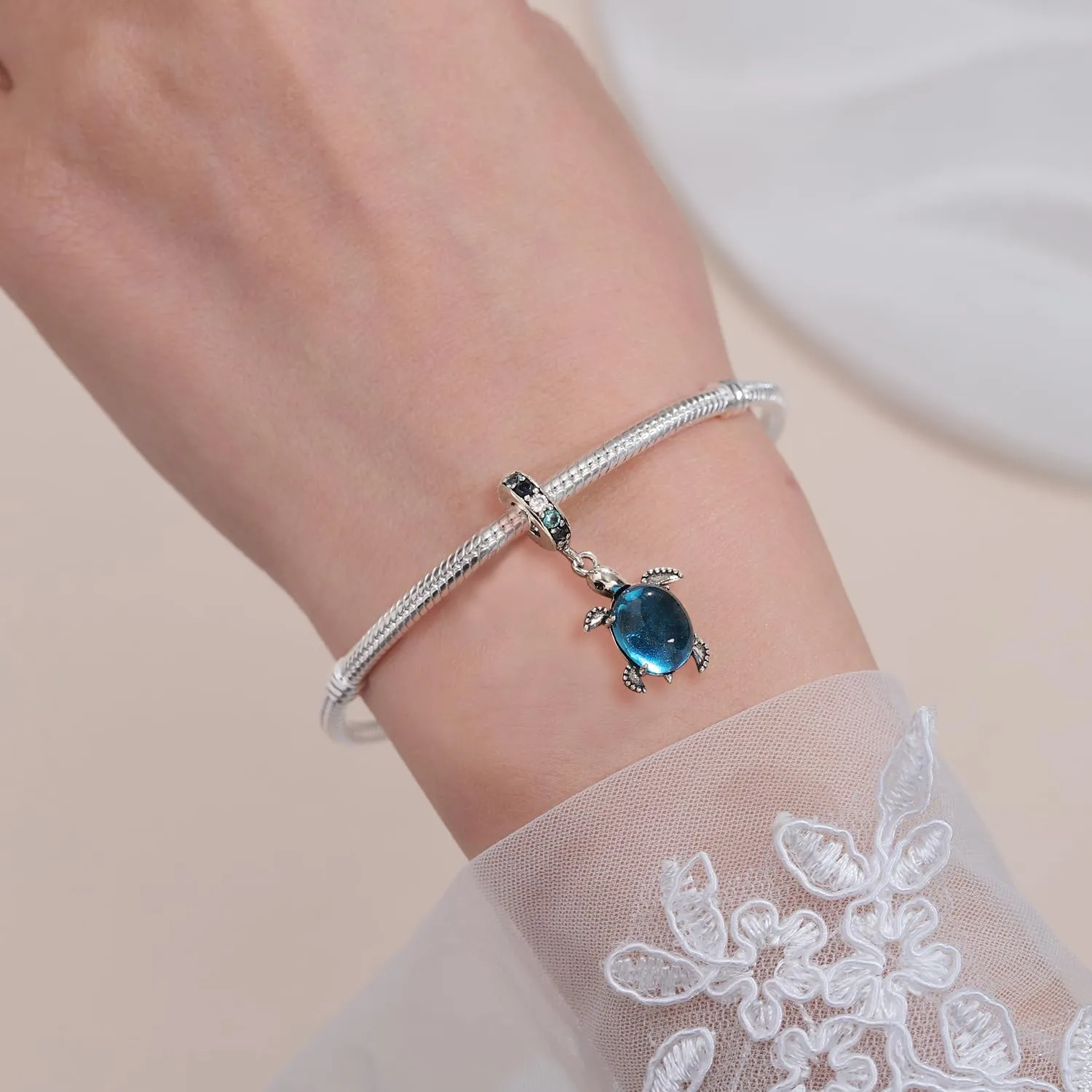 XWN Ciondolo Argento Sterling 925 con Cubic Zirconia Pendenti per Pandora Braccialetti, Compatibile con Braccialetti e Collane europei, perfetto Regali per Moglie e Ragazze - immagine 8