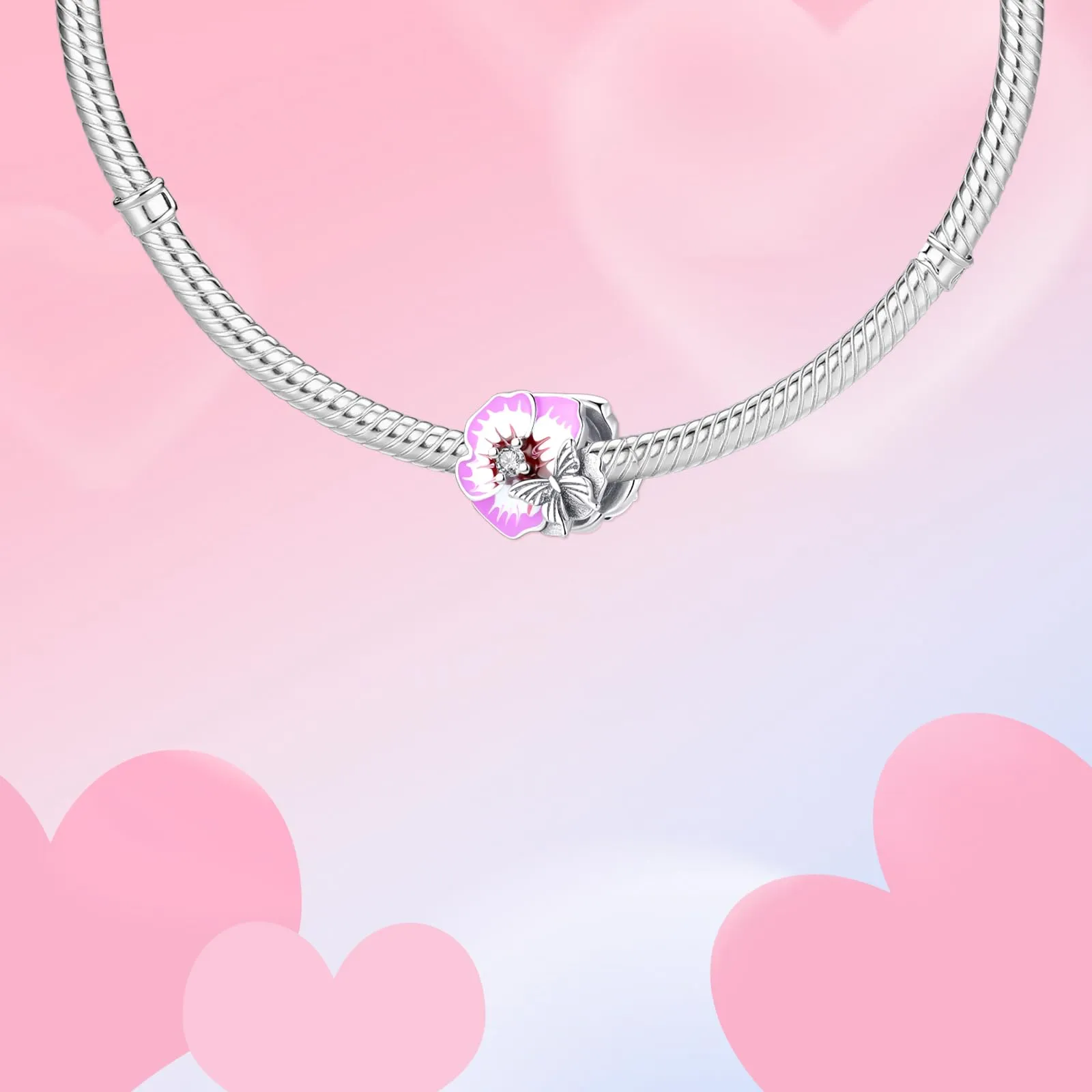 XWN Ciondolo Argento Sterling 925 con Cubic Zirconia Pendenti per Pandora Braccialetti, Compatibile con Braccialetti e Collane europei, perfetto Regali per Moglie e Ragazze - immagine 5