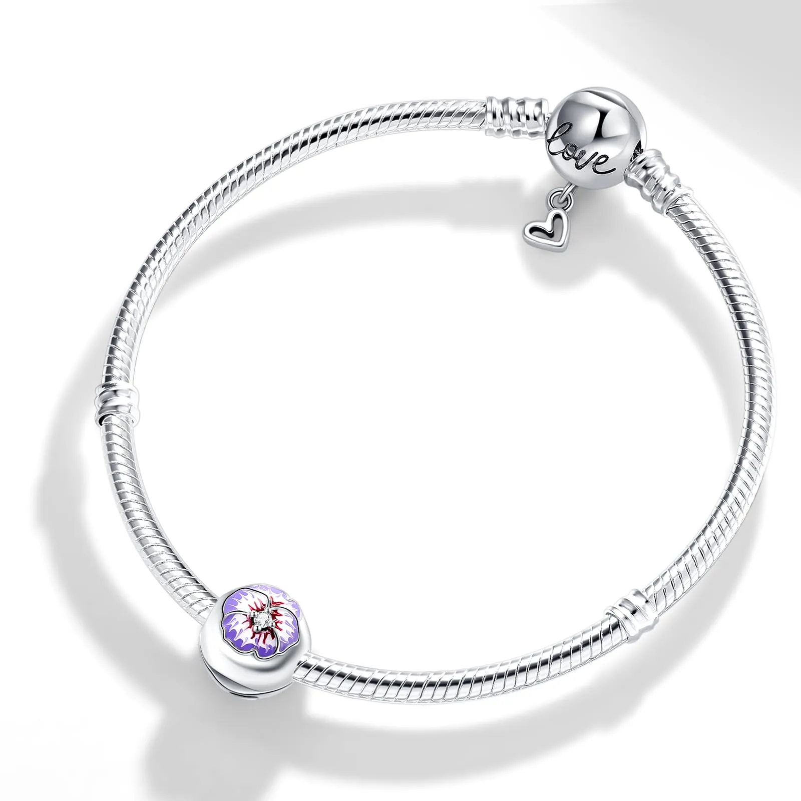 XWN Ciondolo Argento Sterling 925 con Cubic Zirconia Pendenti per Pandora Braccialetti, Compatibile con Braccialetti e Collane europei, perfetto Regali per Moglie e Ragazze - immagine 3