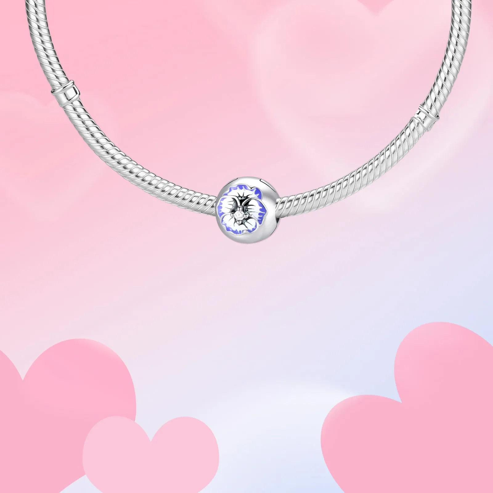 XWN Ciondolo Argento Sterling 925 con Cubic Zirconia Pendenti per Pandora Braccialetti, Compatibile con Braccialetti e Collane europei, perfetto Regali per Moglie e Ragazze - immagine 7