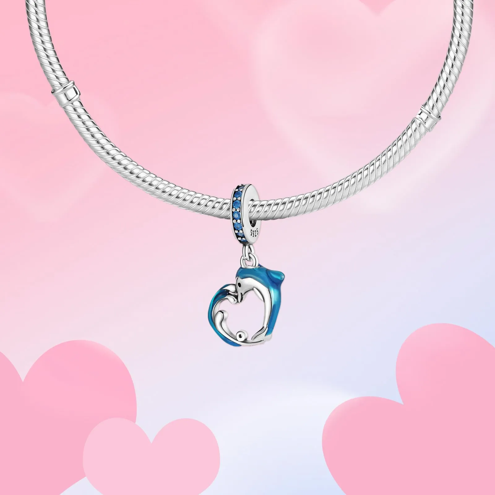 XWN Ciondolo Argento Sterling 925 con Cubic Zirconia Pendenti per Pandora Braccialetti, Compatibile con Braccialetti e Collane europei, perfetto Regali per Moglie e Ragazze - immagine 7