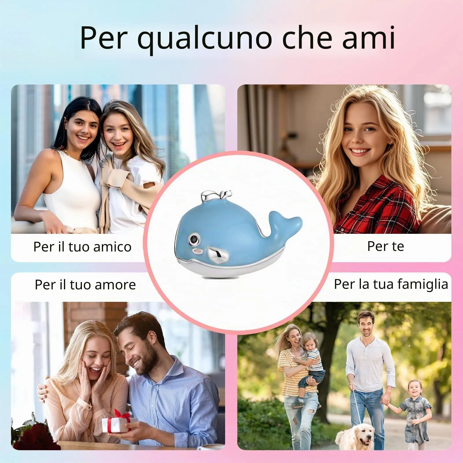 XWN Ciondolo Argento Sterling 925 con Cubic Zirconia Pendenti per Pandora Braccialetti, Compatibile con Braccialetti e Collane europei, perfetto Regali per Moglie e Ragazze - immagine 8
