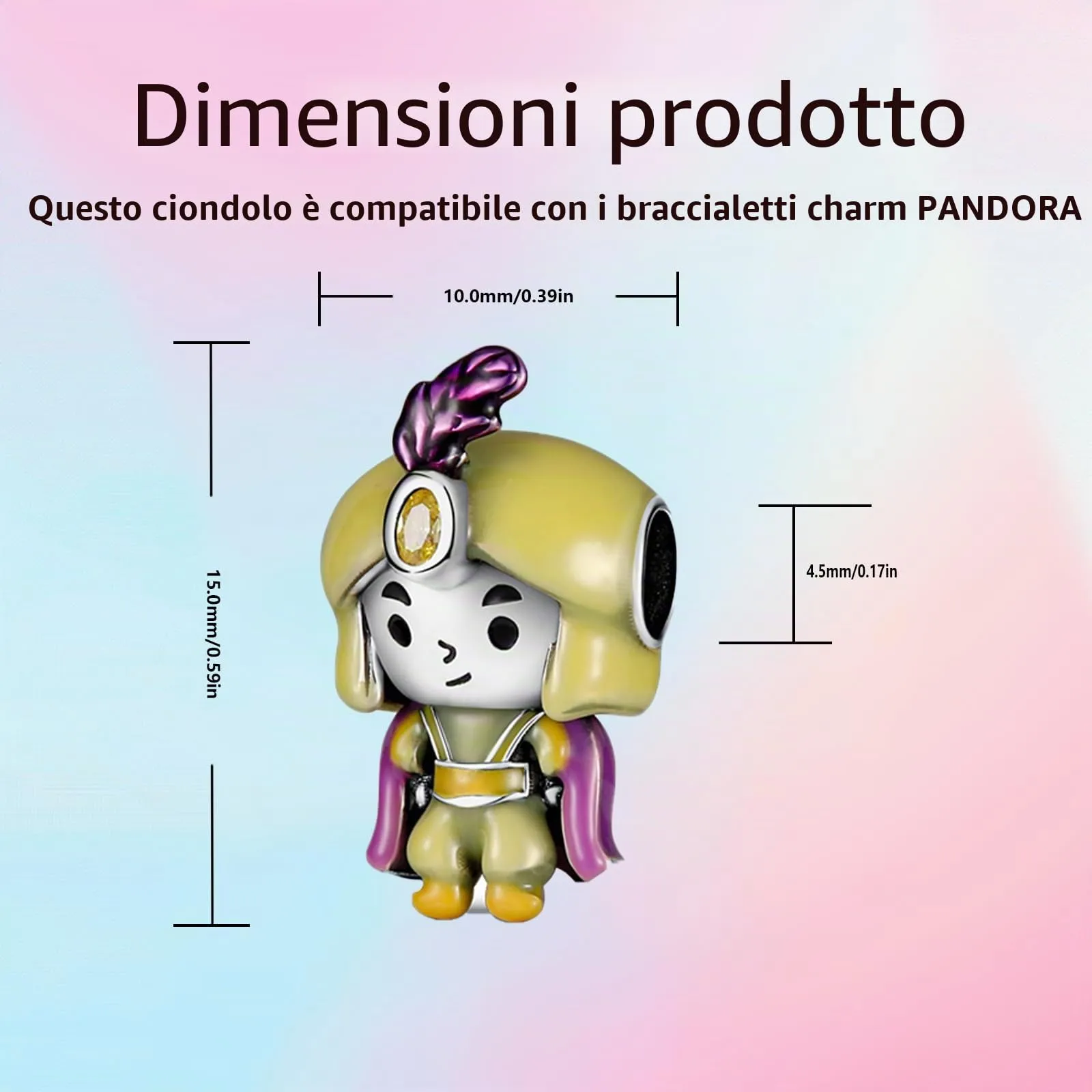 XWN Ciondolo Argento Sterling 925 con Cubic Zirconia Pendenti per Pandora Braccialetti, Compatibile con Braccialetti e Collane europei, perfetto Regali per Moglie e Ragazze - immagine 4