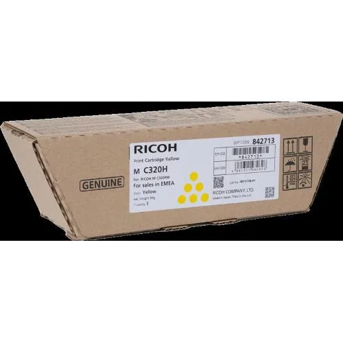ORIGINALE Ricoh toner giallo 842713 M C320H 7500 pagine - immagine 1