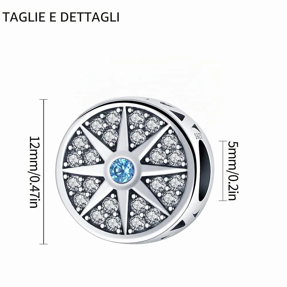 XWN Ciondolo Argento Sterling 925 con Cubic Zirconia Pendenti per Pandora Braccialetti, Compatibile con Braccialetti e Collane europei, perfetto Regali per Moglie e Ragazze - immagine 2