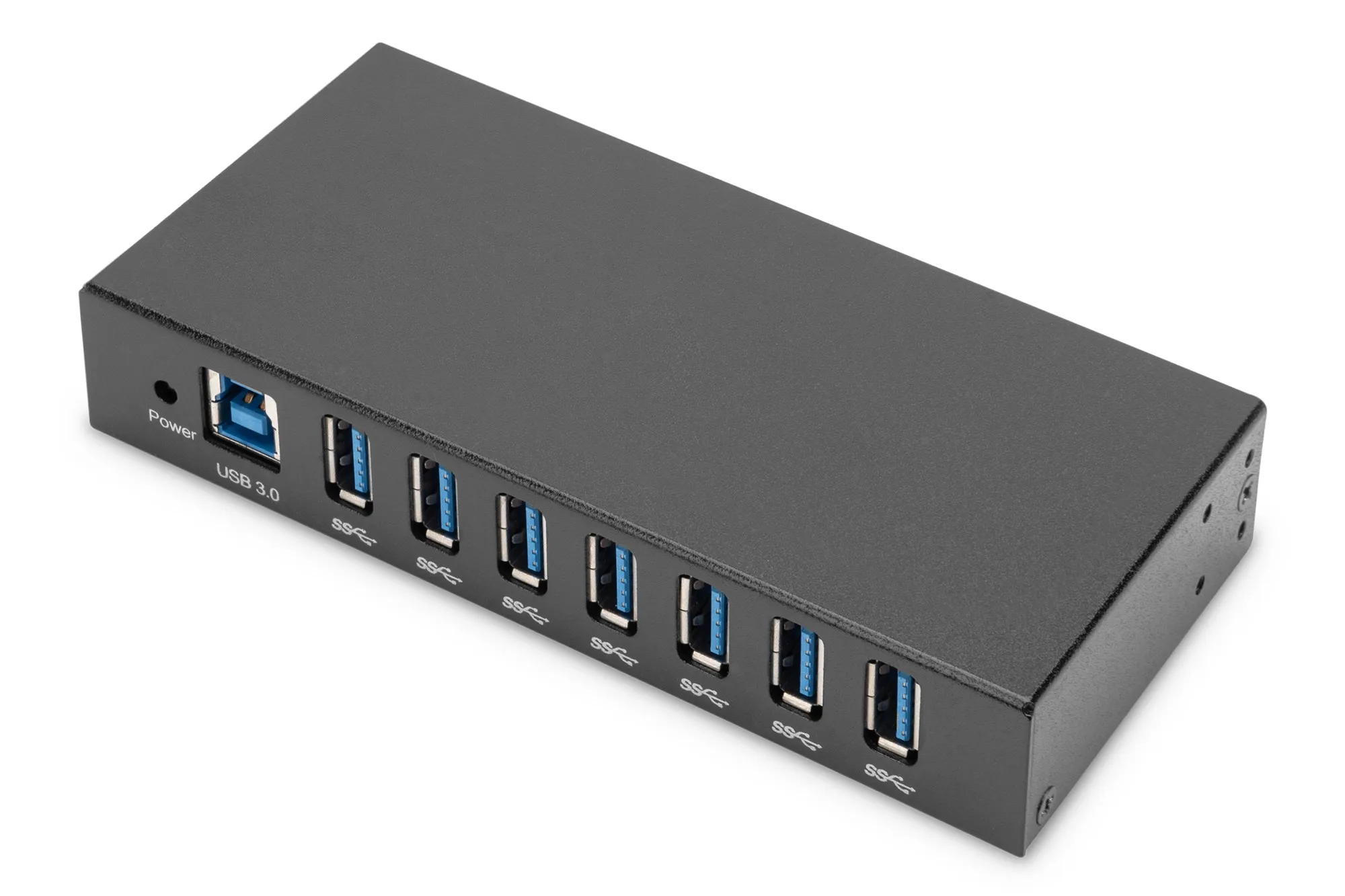 Hub Usb 3.0 7 Porte Industriale In Metallo Con Alimentatore Installazione Din Rail - immagine 1