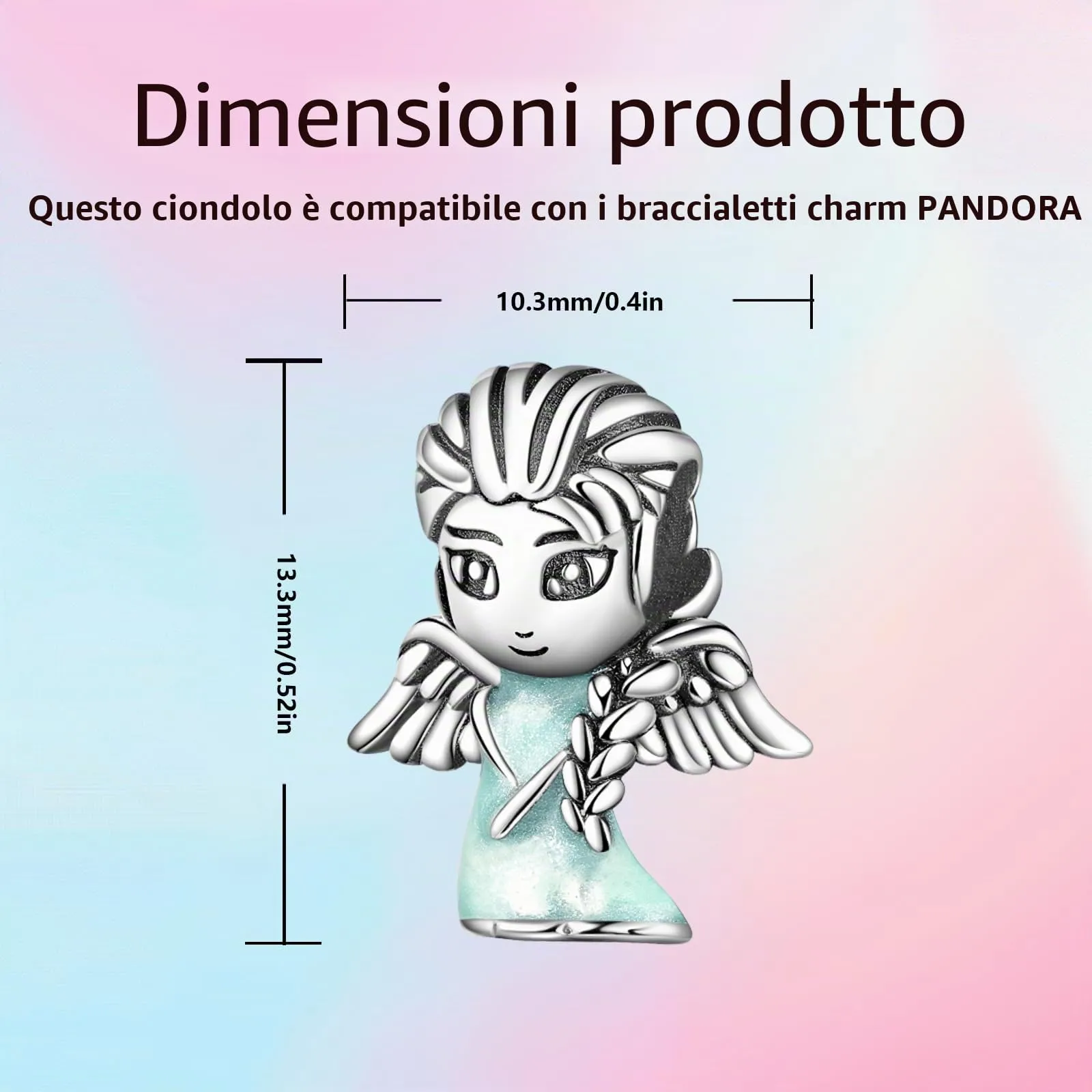 XWN Ciondolo Argento Sterling 925 con Cubic Zirconia Pendenti per Pandora Braccialetti, Compatibile con Braccialetti e Collane europei, perfetto Regali per Moglie e Ragazze - immagine 4