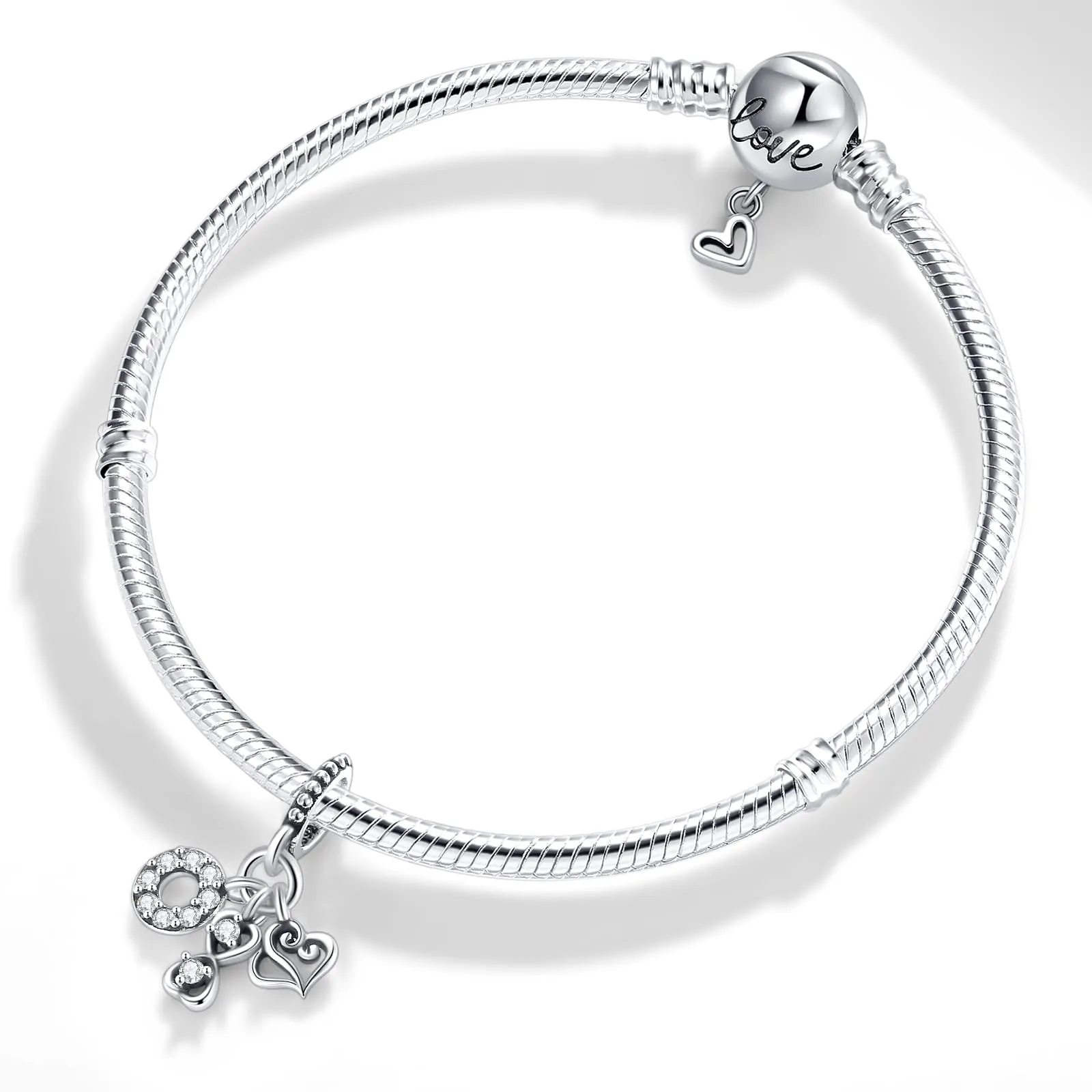 XWN Ciondolo Argento Sterling 925 con Cubic Zirconia Pendenti per Pandora Braccialetti, Compatibile con Braccialetti e Collane europei, perfetto Regali per Moglie e Ragazze - immagine 3