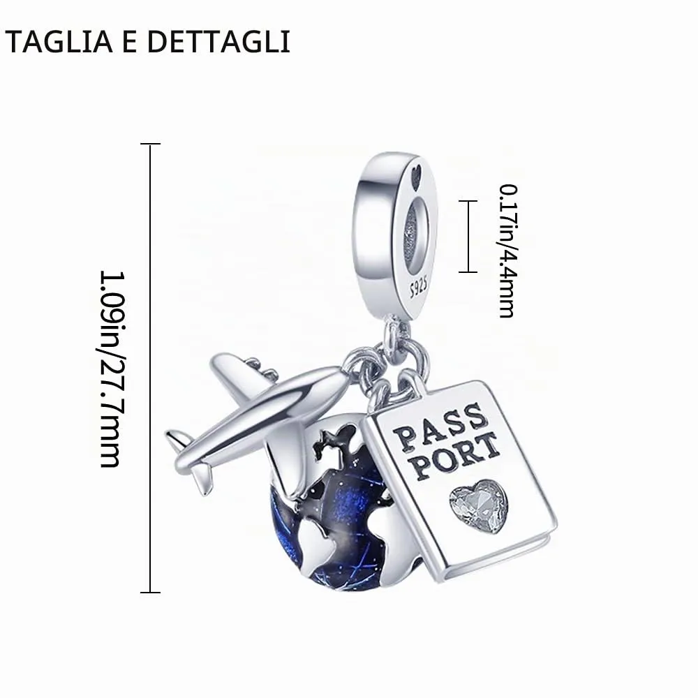 XWN Ciondolo Argento Sterling 925 con Cubic Zirconia Pendenti per Pandora Braccialetti, Compatibile con Braccialetti e Collane europei, perfetto Regali per Moglie e Ragazze - immagine 2