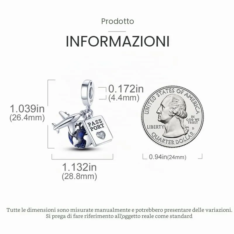 XWN Ciondolo Argento Sterling 925 con Cubic Zirconia Pendenti per Pandora Braccialetti, Compatibile con Braccialetti e Collane europei, perfetto Regali per Moglie e Ragazze - immagine 8