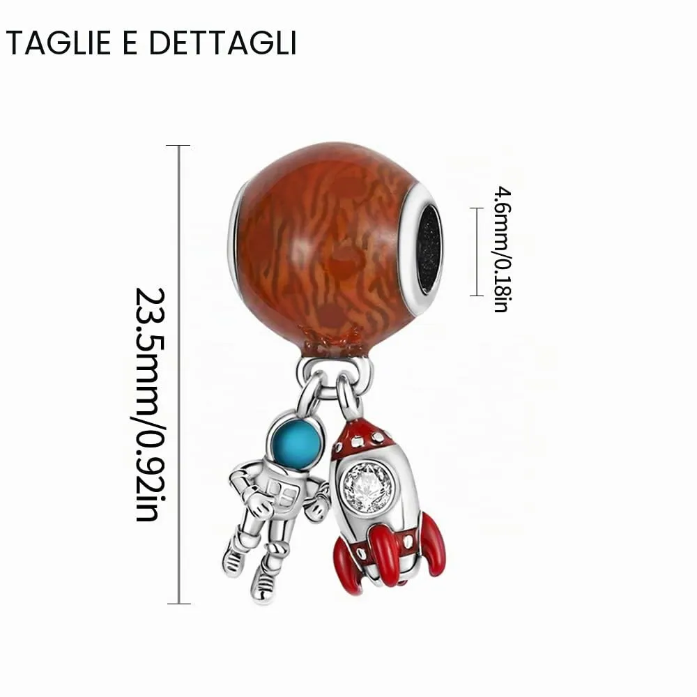 XWN Ciondolo Argento Sterling 925 con Cubic Zirconia Pendenti per Pandora Braccialetti, Compatibile con Braccialetti e Collane europei, perfetto Regali per Moglie e Ragazze - immagine 4