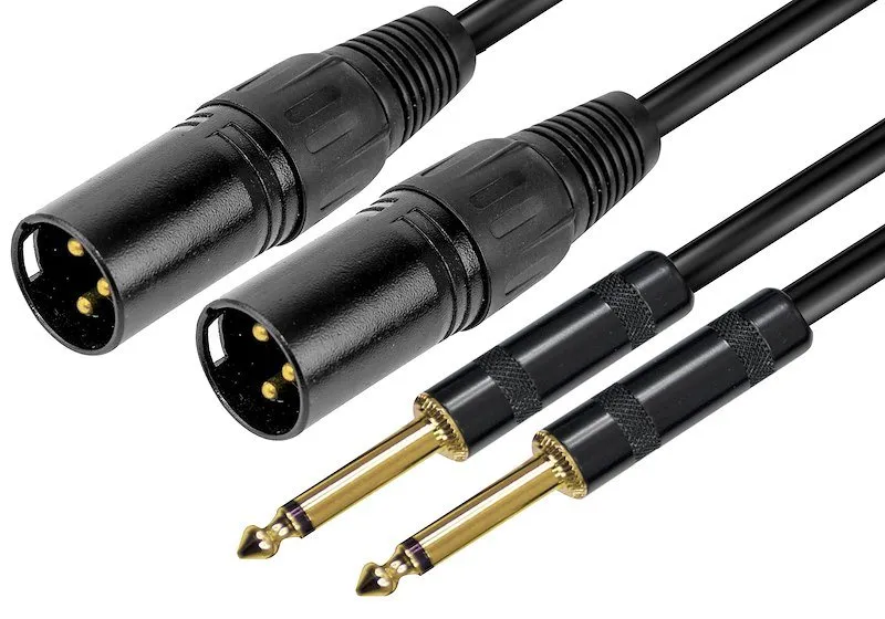Karma Cavo audio 2 x XLR M / 2 x 6.3mm jack mono Rdm C103 Nero - immagine 1